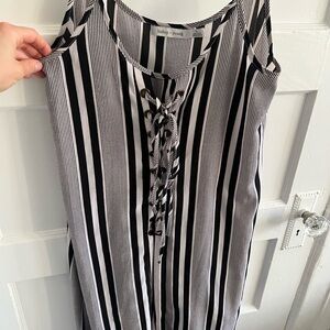 Black and White Striped Dress
